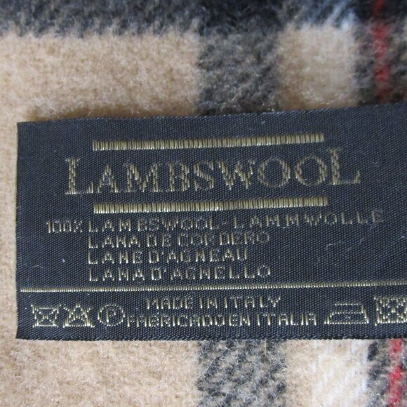 100% lambswool plaid scarf - Picture 3 of 3